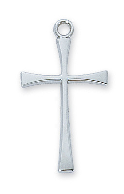 Flared Edge Cross Necklace