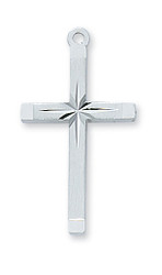Sterling Silver Starburst Cross