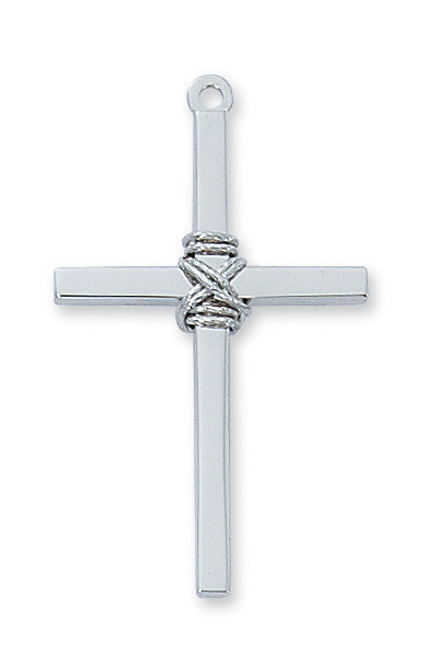 Sterling Silver Wrapped Cross Necklace