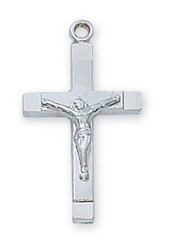 Block Edge Crucifix Pendant