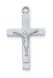 Block Edge Crucifix Pendant