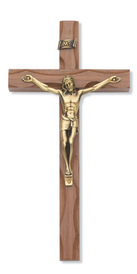 10" WALNUT CARVED CRUCIFIX 79-42481