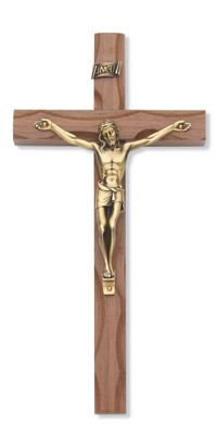 10" WALNUT CARVED CRUCIFIX 80-38