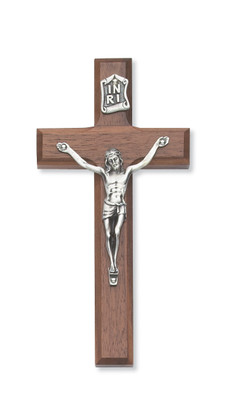 8* BEVELED WALNUT CRUCIFIX 79-70