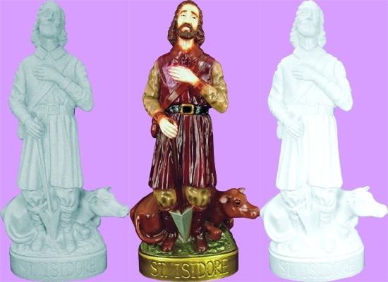 St. Isidore the Farmer 24" Outdoor Garden Statue
