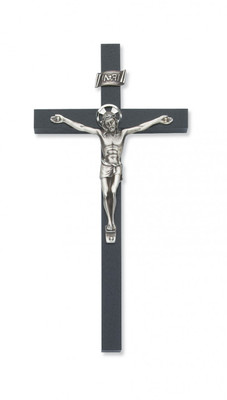 8" BLACK WOOD CRUCIFIX 80-99
