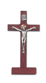 8" CHERRY STAINED STANDING CRUCIFIX 80-58