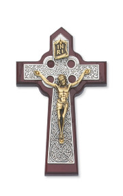 5-3/4" CHERRY STAINED CELTIC CRUCIFIX 79-42561