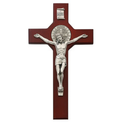 St. Benedict Cherry Wall Crucifix 10 ½"