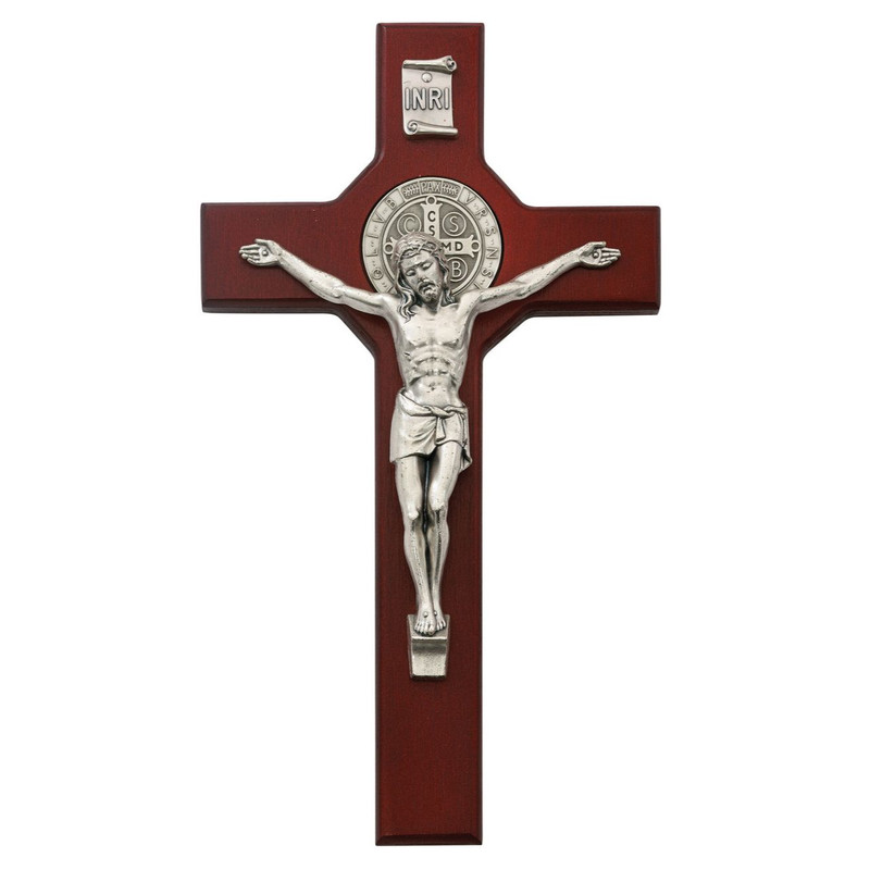 St. Benedict Cherry Wall Crucifix 10 ½"