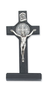 6" BLACK STANDING ST. BENEDICT CRUCIFIX 80-89