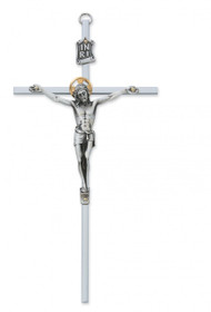 8" ALUMINUM CRUCIFIX WITH GOLD HALO 79-48