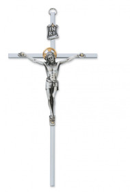 8" ALUMINUM CRUCIFIX WITH GOLD HALO 79-42501