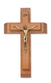SICK CALL SET - 12" WALNUT STAINED CRUCIFIX 79-42495