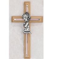 7" OAK SILVER/PINK OVERLAY PRAYING GIRL 73-05