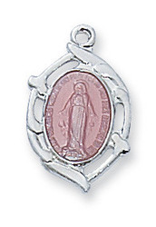 Sterling Silver Epoxy Miraculous Medal