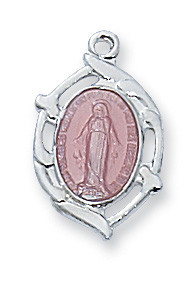 Sterling Silver Epoxy Miraculous Medal