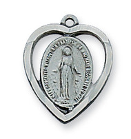 MIRACULOUS MEDAL PEWTER ANTIQUE SILVER AN426MI
