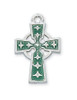 Green Celtic Cross Pendant