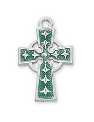 Green Celtic Cross Pendant