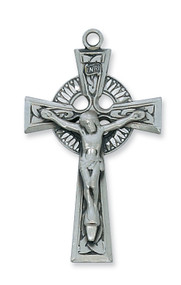 CELTIC CRUCIFIX PEWTER ANTIQUE SILVER AN5A