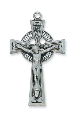 CELTIC CRUCIFIX PEWTER ANTIQUE SILVER AN5A
