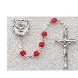 RED HOLY SPIRIT ROSARY R262SF