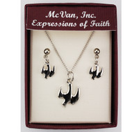 HOLY SPIRIT PENDANT & EARRING SET