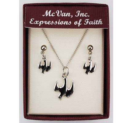 HOLY SPIRIT PENDANT & EARRING SET
