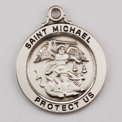 ST. MICHAEL STERLING SILVER MEDAL L636