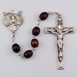 STERLING SILVER BROWN ROSARY R376LF