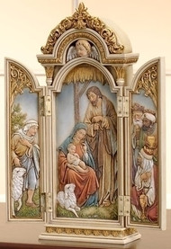 12.75" NATIVITY TRIPTYCH