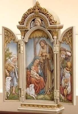 12.75" NATIVITY TRIPTYCH
