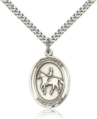 St. Kateri Sterling Silver Medal 7182-bliss