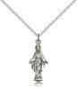 Sterling Silver Full Figure Miraculous Medal Pendant