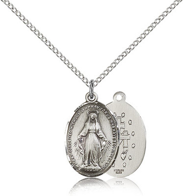 Miraculous Medal Sterling Silver 0015M-bliss