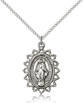 Miraculous Medal Sterling Silver 1619M-bliss