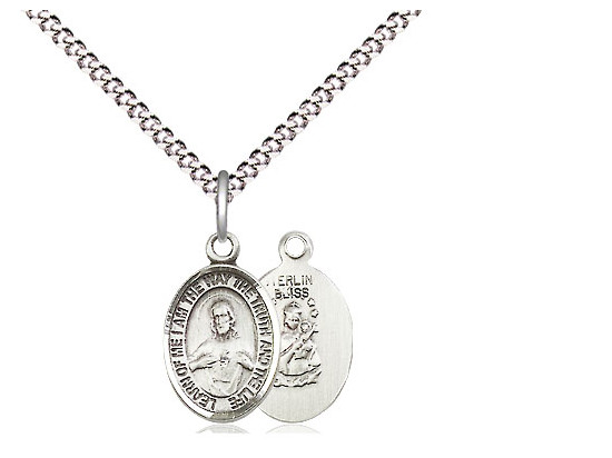 Sterling Silver Scapular Medal  