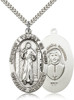 Sterling Silver Divine Mercy Medal Pendant with 24" Chain