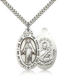 Scapular Medal Sterling Silver 4145-bliss