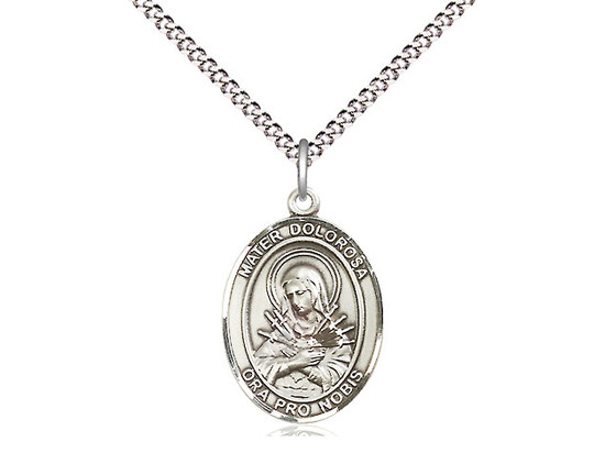 Sterling Silver Our Lady of Sorrows Medal