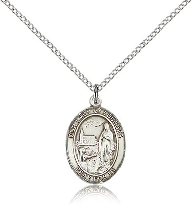 Our Lady of Lourdes Sterling Silver Medal 8288-bliss