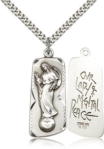 Sterling Silver Our Lady of Mental Peace Medal