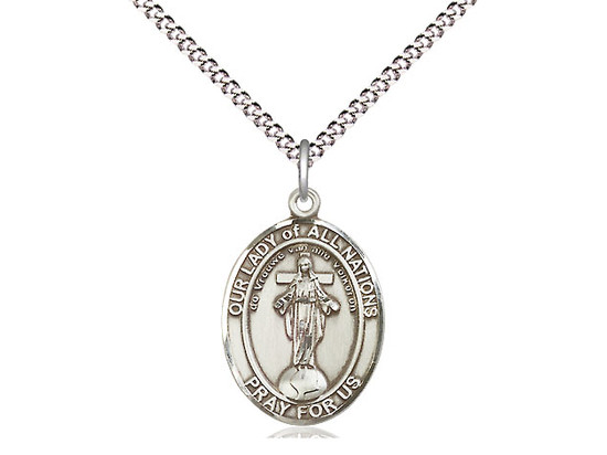 Sterling Silver Our Lady of All Nations Medal