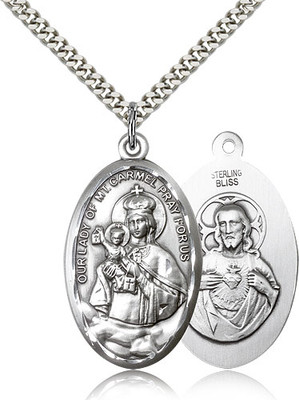 Our Lady of Mount Carmel Sterling Silver Medal 1656-bliss