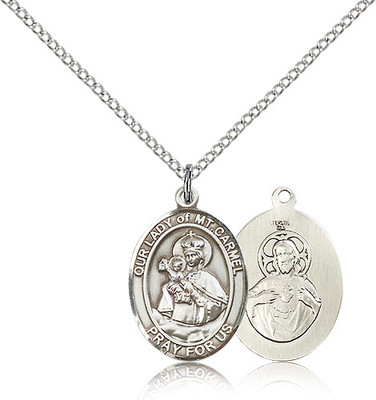 Our Lady of Mount Carmel Sterling Silver Medal 8243-bliss