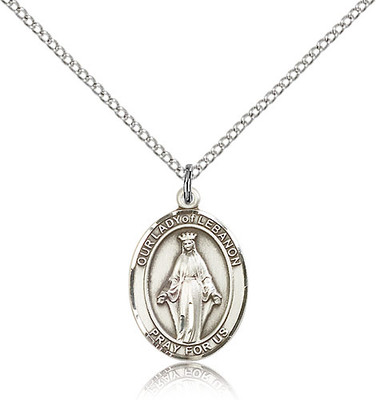 Our Lady of Lebanon Sterling Silver Medal 8229-bliss