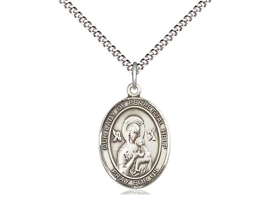 Sterling Silver Our Lady of Perpetual Help Medal