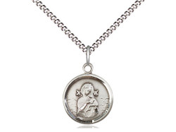 Sterling Silver Our Lady of Perpetual Help Round Medal
