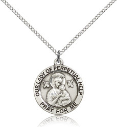 Our Lady of Perpetual Help Sterling Silver Medal 4062-bliss
